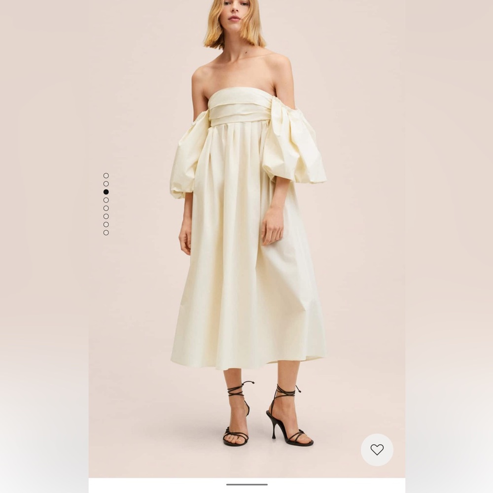 NWT Mango puff sleeve cotton dress